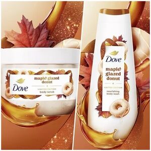 Dove Limited Edition MAPLE GLAZED DONUT 20oz Body Wash & 15oz Body Scrub